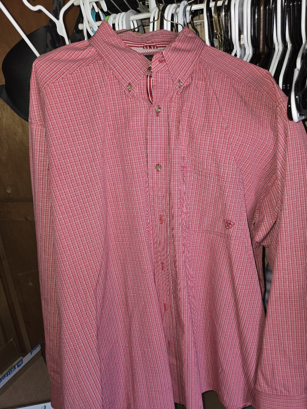 Ariat Pro Series Red Plaid Button-Down Shirt